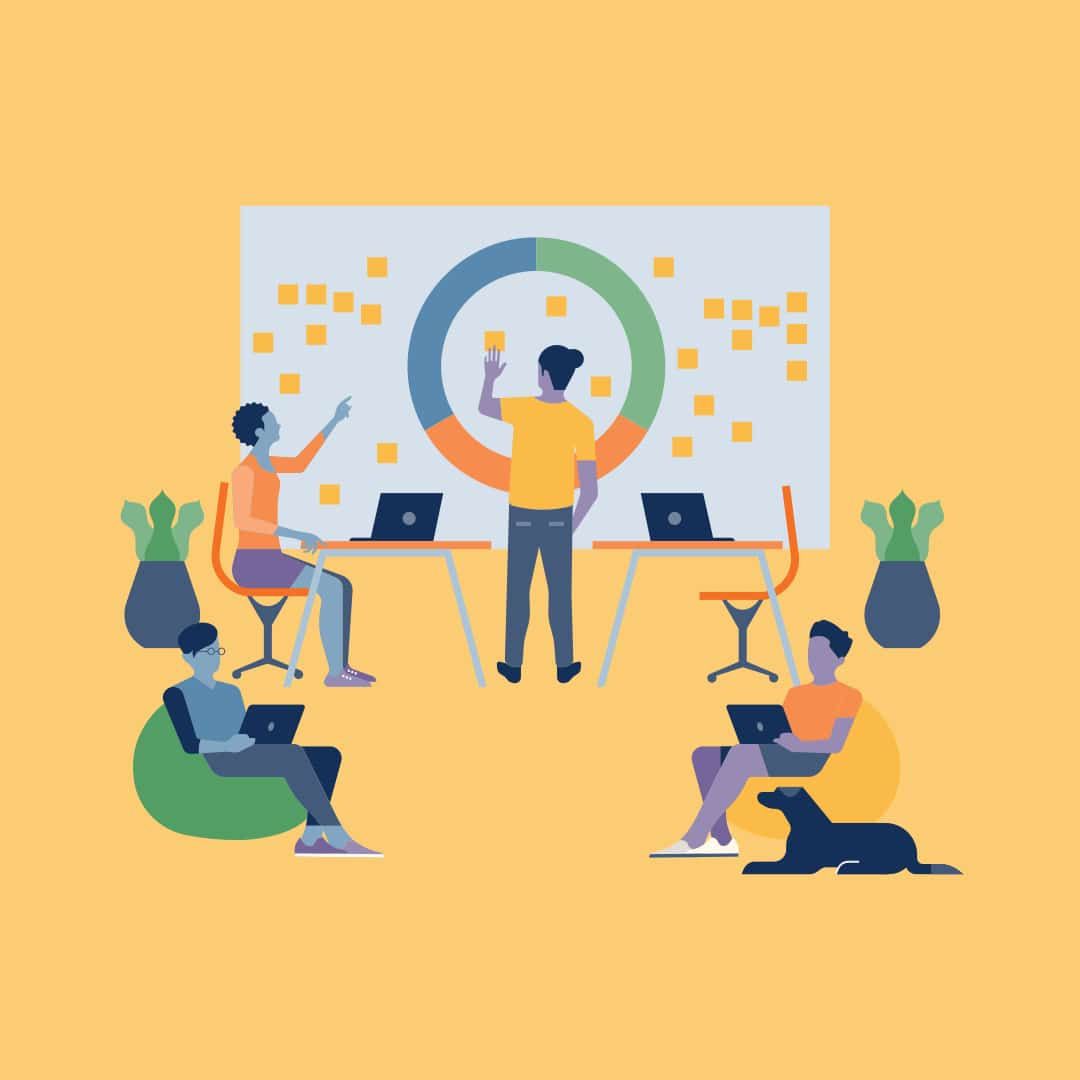 Иллюстрация командной работы и выработки стратегии