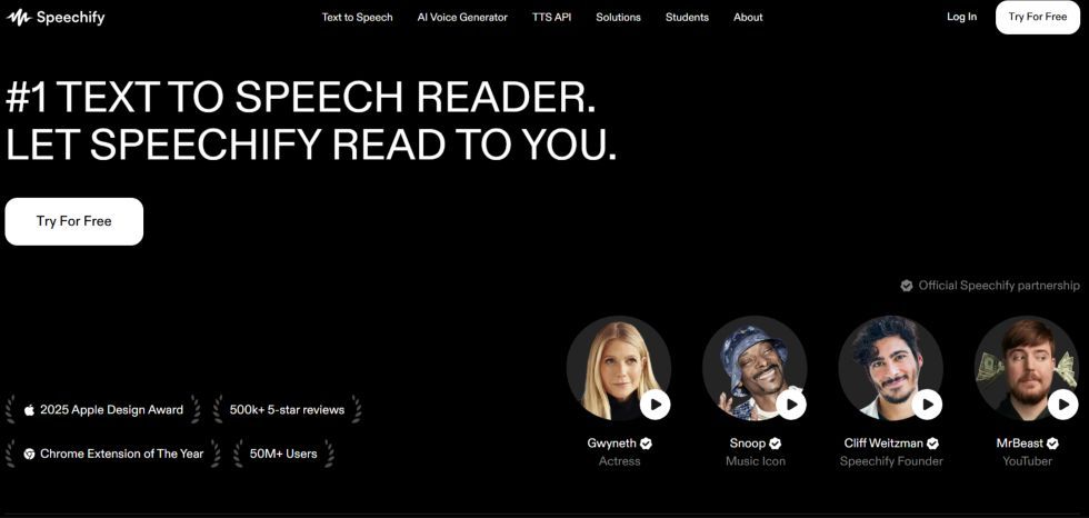 10. Speechify