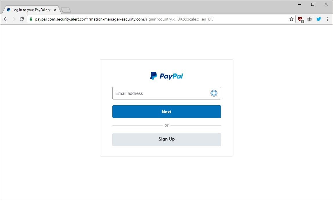 Фишинговый PayPal