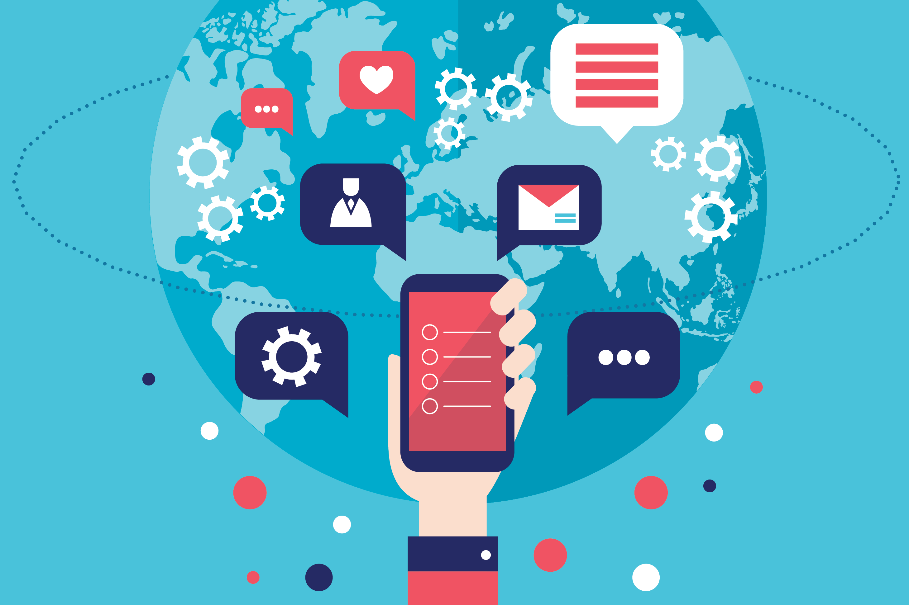 Иллюстрация взаимодействия бренда и клиента