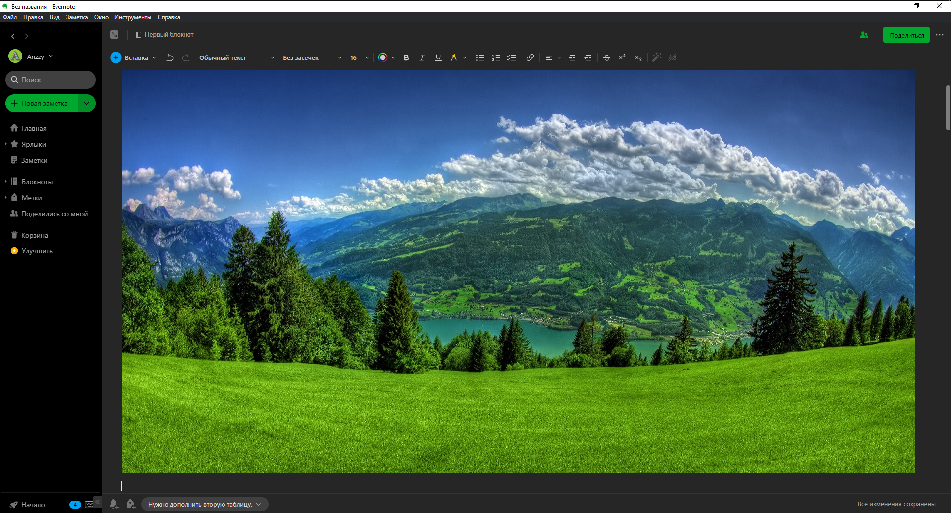 Evernote фотографии