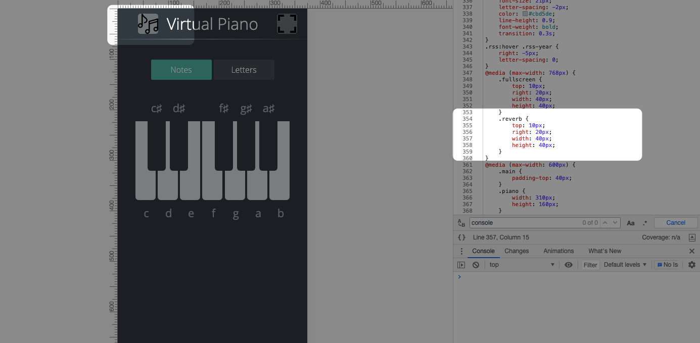 Добавляем код, изменяющий положение элемента