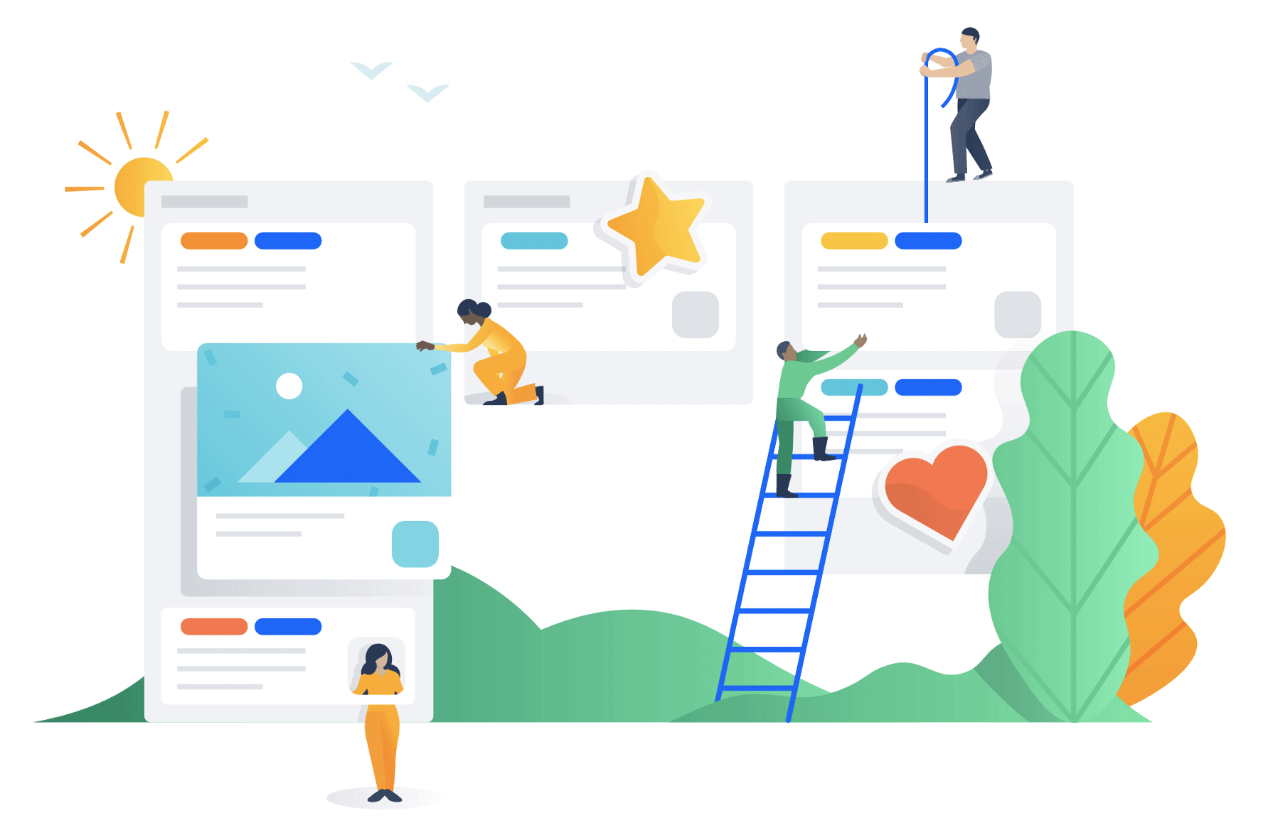 Иллюстрация на тему Канбан-досок