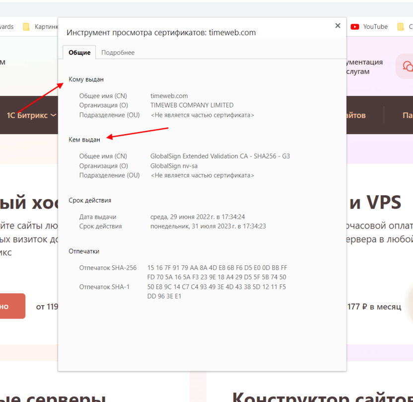 Как узнать кем был выдан SSL-сертификат