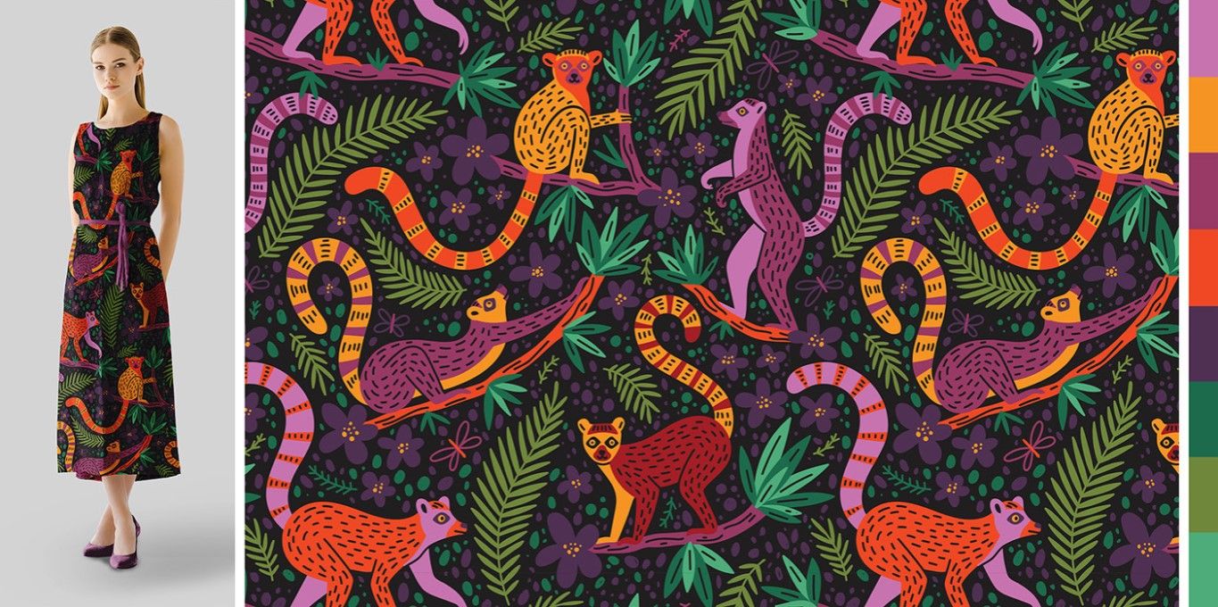 Платье с узором