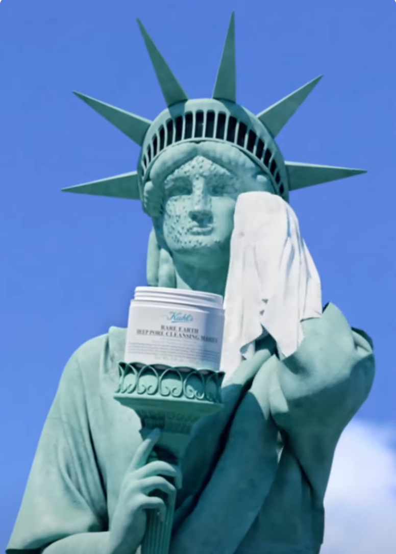 Реклама L'Oreal со Статуей Свободы в США