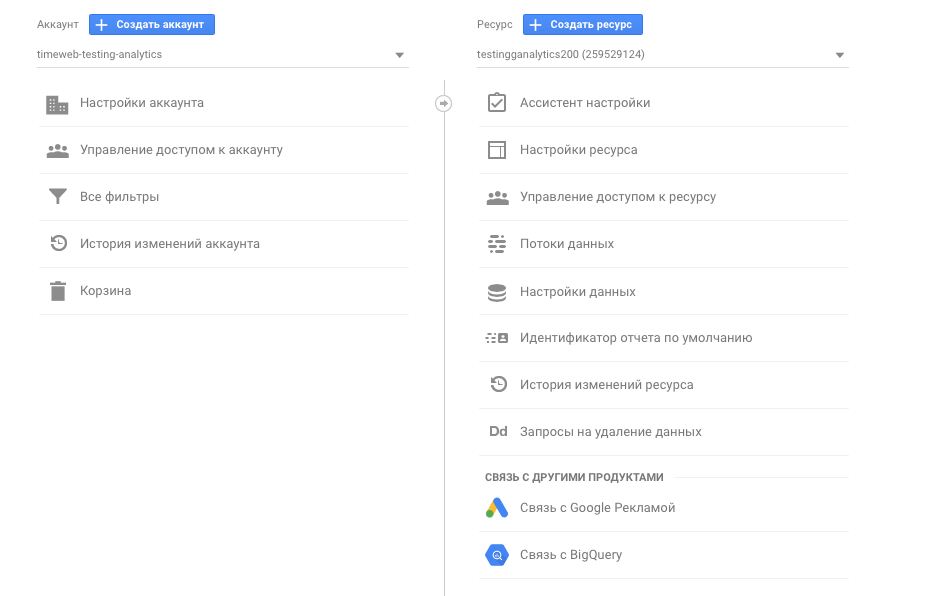Параметры администратора