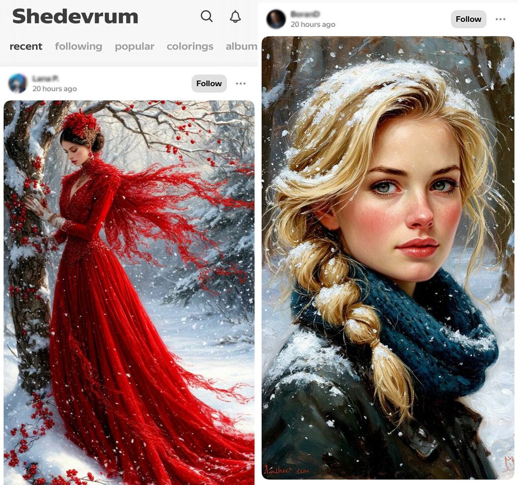 Пример работы Шедеврум