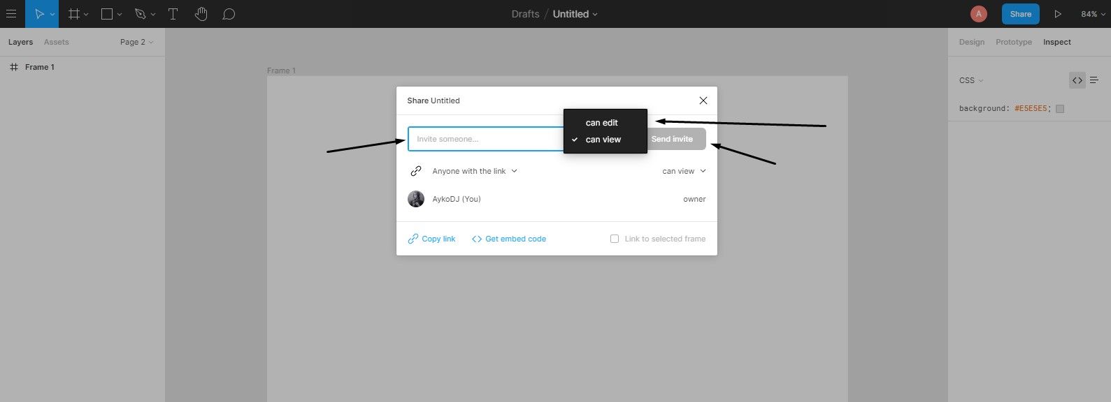 Приглашение пользователей для работы над проектом