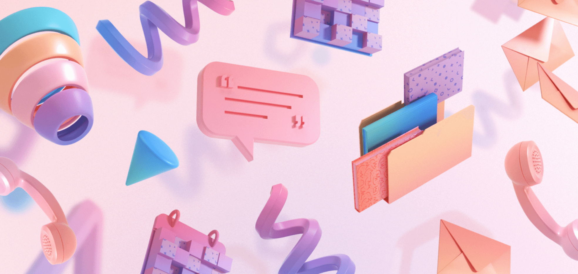 Иллюстрация с иконкой мессенджера