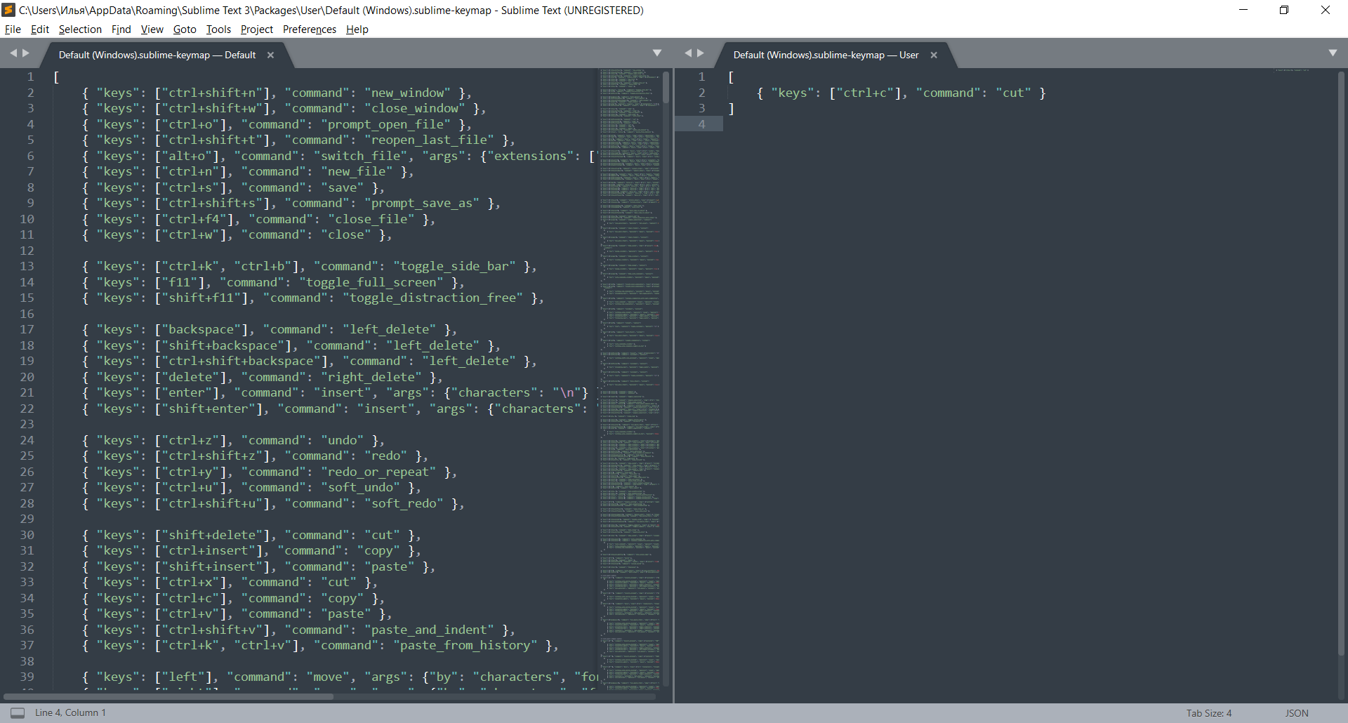 Как поменять горячие клавиши в Sublime Text 3