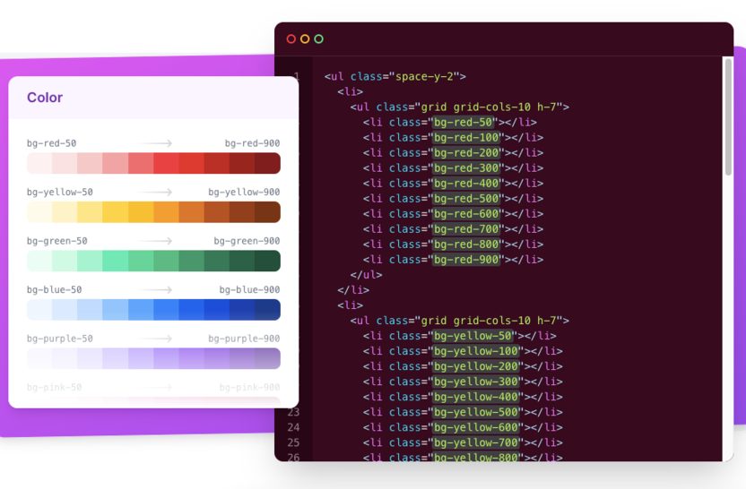 Палитра в TailwindCSS
