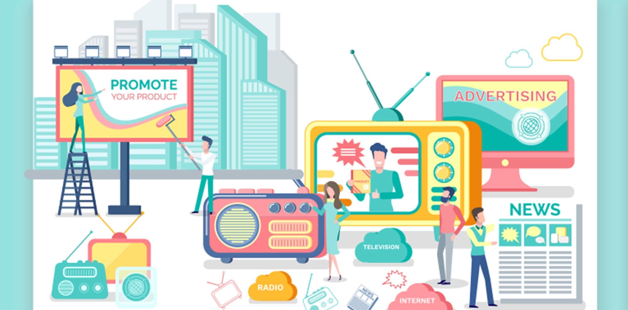 Иллюстрация на тему выбора источника рекламы