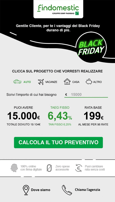 Рассылка компании Findomestic с вариантами расчетов 