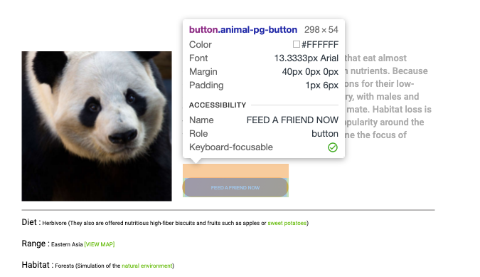 Информация о выбранном HTML-элементе