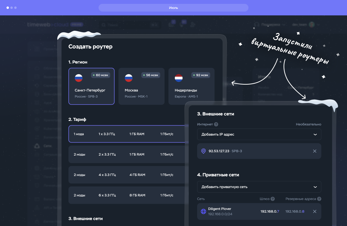 Июль: виртуальные роутеры